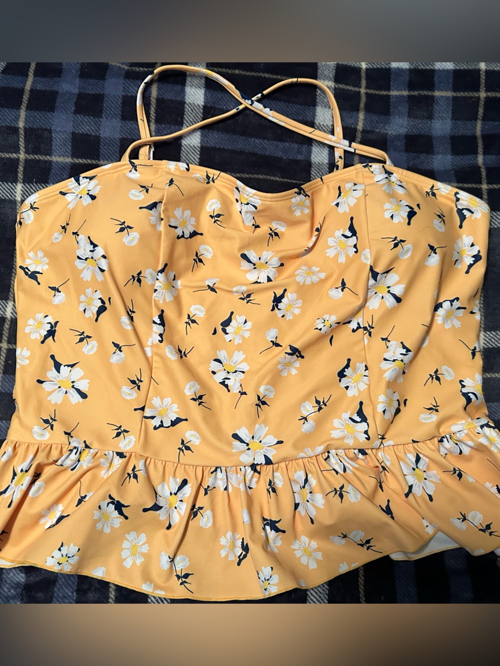 Floral Peplum Bathing Suit Top *NEVER WORN*